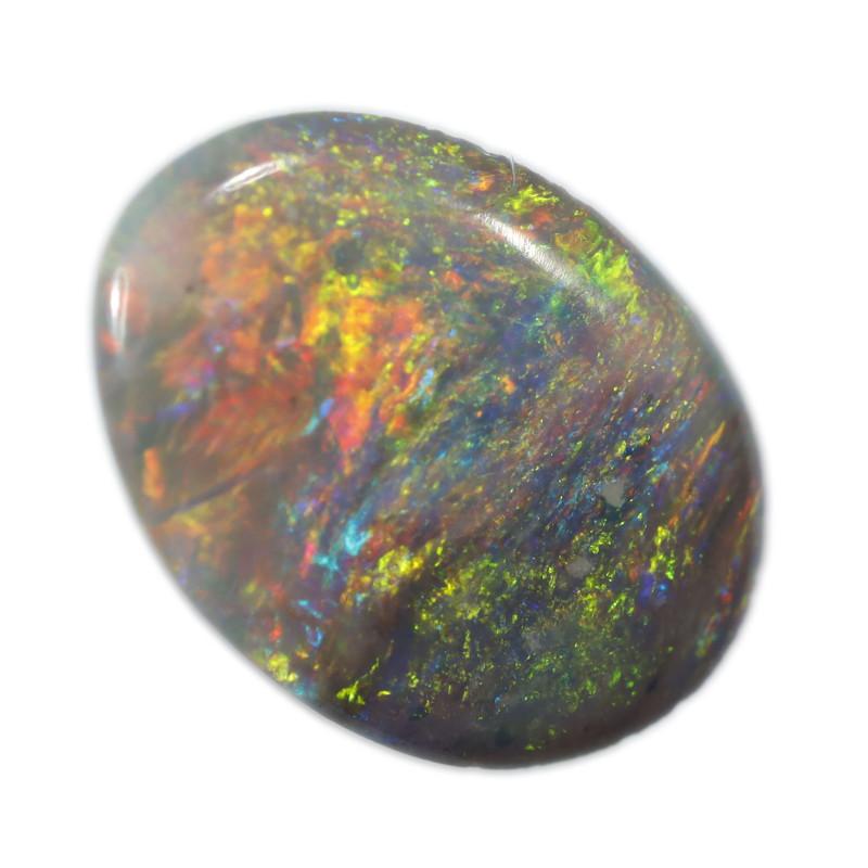 Opale Noire Naturelle D'Éthiopie – Cabochon Ovale 2,12 Carats – Couleur Noire