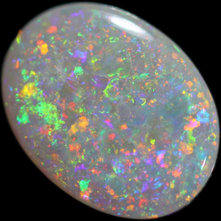 Cabochon d'opale noire naturelle unique - opale welo en vrac 7,70 CTS - forme ovale 17 x 13 mm - pierre de naissance d'octobre - opale de feu éthiopienne - France