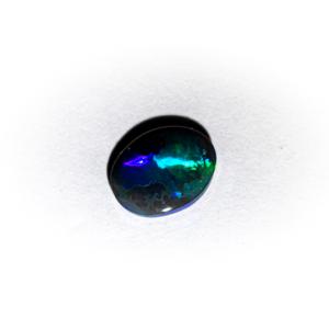 1,45 ct Opale noire vert jade et bleu royal